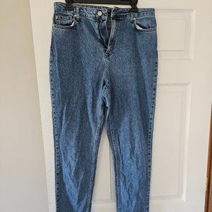 Nasty Gal high rise stone washed mom jeans